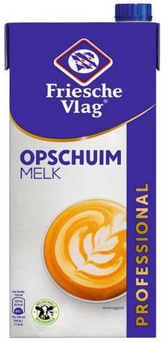 Friesche Vlag Volle Opschuimmelk - 12 X 1 Liter 3 Friesche Vlag Volle Opschuimmelk - 12 X 1 Liter - Afbeelding 2