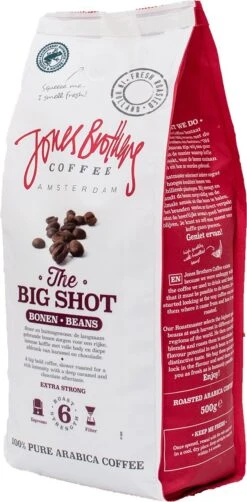 Jones Brothers Coffee The Big Shot Koffiebonen - 6 X 500 Gram 12 Jones Brothers Coffee The Big Shot Koffiebonen - 6 X 500 Gram -Koffie Tijd Winkel 591x1200