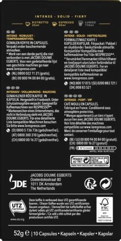 L'OR Espresso Forza Koffiecups - Intensiteit 9/12 - 10 X 10 Capsules -Koffie Tijd Winkel 606x1200 8