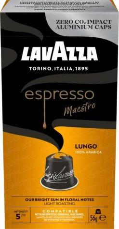 Lavazza Espresso Lungo - Aluminium Nespresso Capsules - 10 Stuks 15 Lavazza Espresso Lungo - Aluminium Nespresso Capsules - 10 Stuks -Koffie Tijd Winkel 627x1200