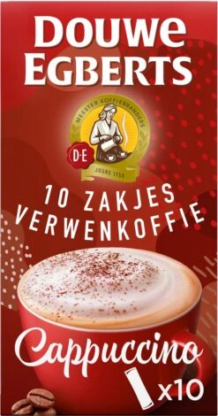 Douwe Egberts Verwenkoffie Cappuccino Oploskoffie - 5 X 10 Zakjes 16 Douwe Egberts Verwenkoffie Cappuccino Oploskoffie - 5 X 10 Zakjes -Koffie Tijd Winkel 630x1200 1