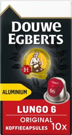 Douwe Egberts Lungo Original Koffiecups - Intensiteit 6/12 - 10 X 10 Capsules -Koffie Tijd Winkel 643x1200 2