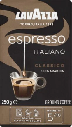 Lavazza Espresso Italiano Classico Gemalen / Filterkoffie - 8 X 250 Gram 12 Lavazza Espresso Italiano Classico Gemalen / Filterkoffie - 8 X 250 Gram -Koffie Tijd Winkel 676x1200 2