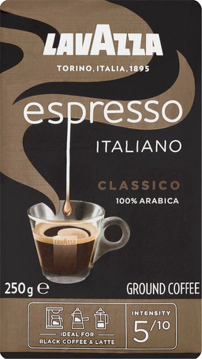 Lavazza Espresso Italiano Classico Gemalen / Filterkoffie - 8 X 250 Gram 7 Lavazza Espresso Italiano Classico Gemalen / Filterkoffie - 8 X 250 Gram - Afbeelding 5