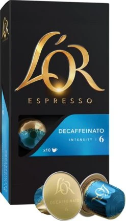 L'OR Espresso Decaffeinato Koffiecups - Intensiteit 6/12 - 10 X 10 Capsules 24 L'OR Espresso Decaffeinato Koffiecups - Intensiteit 6/12 - 10 X 10 Capsules -Koffie Tijd Winkel 686x1200