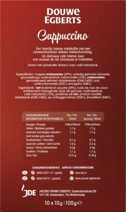 Douwe Egberts Verwenkoffie Cappuccino Oploskoffie - 5 X 10 Zakjes 13 Douwe Egberts Verwenkoffie Cappuccino Oploskoffie - 5 X 10 Zakjes -Koffie Tijd Winkel 713x1200 1