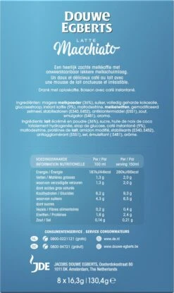 Douwe Egberts Verwenkoffie Latte Macchiato Oploskoffie - 5 X 8 Zakjes -Koffie Tijd Winkel 713x1200 2