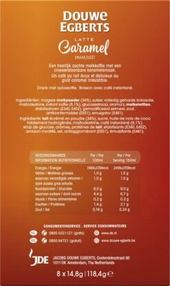 Douwe Egberts Verwenkoffie Latte Caramel Oploskoffie - 5 X 8 Zakjes -Koffie Tijd Winkel 713x1200 6