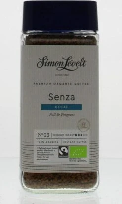 Simon Lévelt | Cafeïnevrije Oploskoffie Premium Organic Coffee - 100g -Koffie Tijd Winkel 720x1200