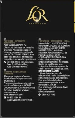 L'OR Espresso Ristretto Koffiecups - Intensiteit 11/12 - 4 X 40 Capsules 21 L'OR Espresso Ristretto Koffiecups - Intensiteit 11/12 - 4 X 40 Capsules -Koffie Tijd Winkel 764x1200