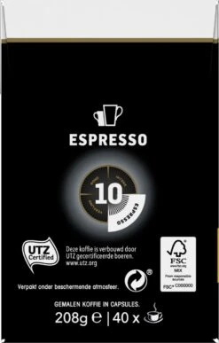 Douwe Egberts Espresso Krachtig (10) - 5 X 40 Koffiecups 20 Douwe Egberts Espresso Krachtig (10) - 5 X 40 Koffiecups -Koffie Tijd Winkel 765x1200