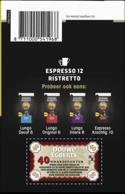 Douwe Egberts Espresso Ristretto Koffiecups (12) - 5 X 40 Koffiecups 10 Douwe Egberts Espresso Ristretto Koffiecups (12) - 5 X 40 Koffiecups -Koffie Tijd Winkel 770x1200