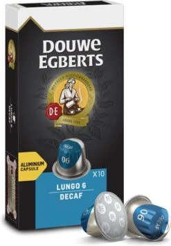 Douwe Egberts Lungo Decaf Koffiecups - Intensiteit 6/12 - 10 X 10 Capsules -Koffie Tijd Winkel 836x1200