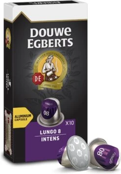 Douwe Egberts Lungo Intens Koffiecups - Intensiteit 8/12 - 10 X 10 Capsules -Koffie Tijd Winkel 837x1200