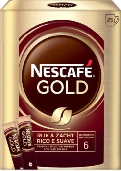 Nescafé Gold Oploskoffie - 6 Doosjes à 25 Zakjes 10 Nescafé Gold Oploskoffie - 6 Doosjes à 25 Zakjes -Koffie Tijd Winkel 853x1200 1