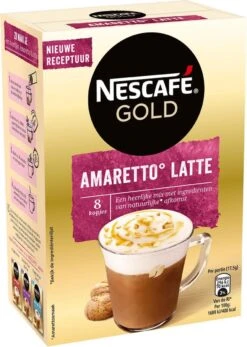 Nescafé Gold Amaretto Latte Oploskoffie - 6 Doosjes à 8 Zakjes 11 Nescafé Gold Amaretto Latte Oploskoffie - 6 Doosjes à 8 Zakjes -Koffie Tijd Winkel 855x1200 4