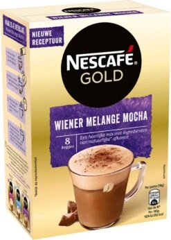 Nescafé Gold Wiener Melange Mocha Oploskoffie - 6 Doosjes à 8 Zakjes -Koffie Tijd Winkel 856x1200 1