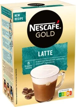 Nescafé Gold Latte Macchiato Oploskoffie - 6 Doosjes à 8 Zakjes -Koffie Tijd Winkel 856x1200 2