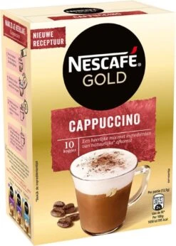 Nescafé Gold Cappuccino Oploskoffie - Ongezoet - 6 Doosjes à 10 Zakjes 11 Nescafé Gold Cappuccino Oploskoffie - Ongezoet - 6 Doosjes à 10 Zakjes -Koffie Tijd Winkel 857x1200 3
