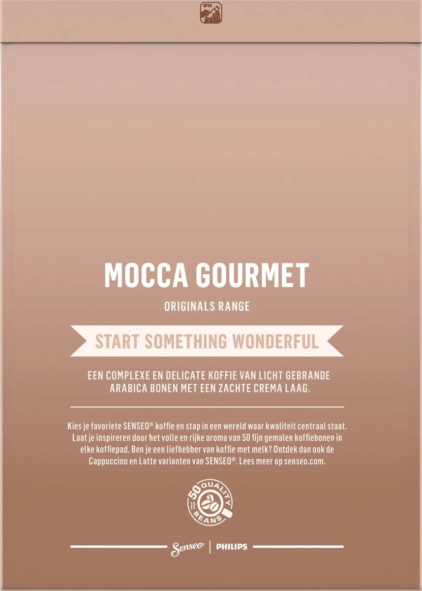Senseo Mocca Gourmet Koffiepads - 4/9 Intensiteit - 10 X 36 Pads 4 Senseo Mocca Gourmet Koffiepads - 4/9 Intensiteit - 10 X 36 Pads - Afbeelding 2