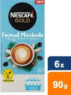 Nescafé Gold Coconut Macchiato Oploskoffie - 6 Doosjes à 6 Zakjes 15 Nescafé Gold Coconut Macchiato Oploskoffie - 6 Doosjes à 6 Zakjes -Koffie Tijd Winkel 901x1200