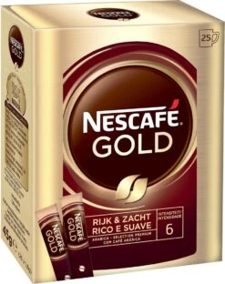 Nescafé Gold Oploskoffie - 6 Doosjes à 25 Zakjes 9 Nescafé Gold Oploskoffie - 6 Doosjes à 25 Zakjes -Koffie Tijd Winkel 949x1200