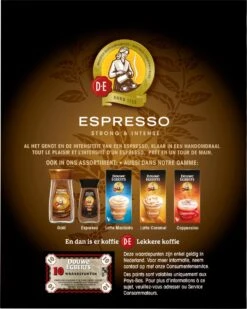 Douwe Egberts Espresso Sticks Oploskoffie - 6 X 25 Zakjes 12 Douwe Egberts Espresso Sticks Oploskoffie - 6 X 25 Zakjes -Koffie Tijd Winkel 958x1200