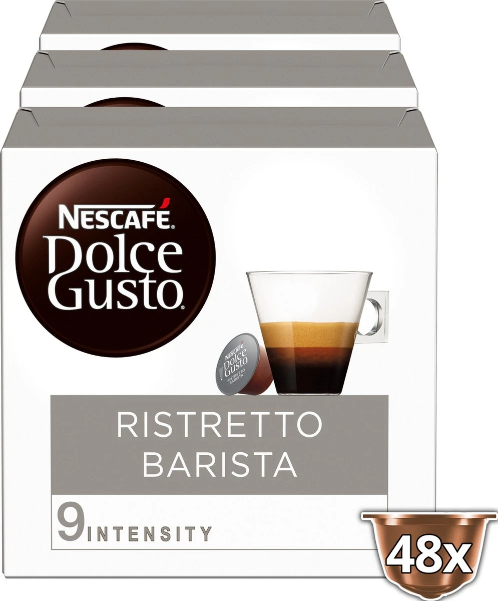 Nescafé Dolce Gusto Ristretto Barista Capsules - 48 Koffiecups 4 Nescafé Dolce Gusto Ristretto Barista Capsules - 48 Koffiecups - Afbeelding 2