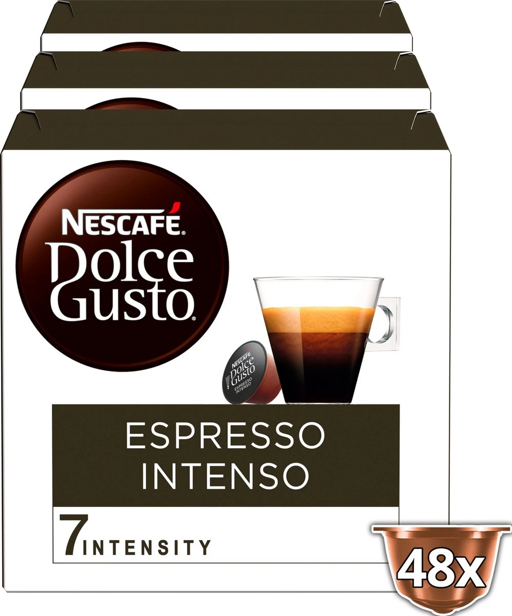 Nescafé Dolce Gusto Espresso Intenso Capsules - 48 Koffiecups 4 Nescafé Dolce Gusto Espresso Intenso Capsules - 48 Koffiecups - Afbeelding 2